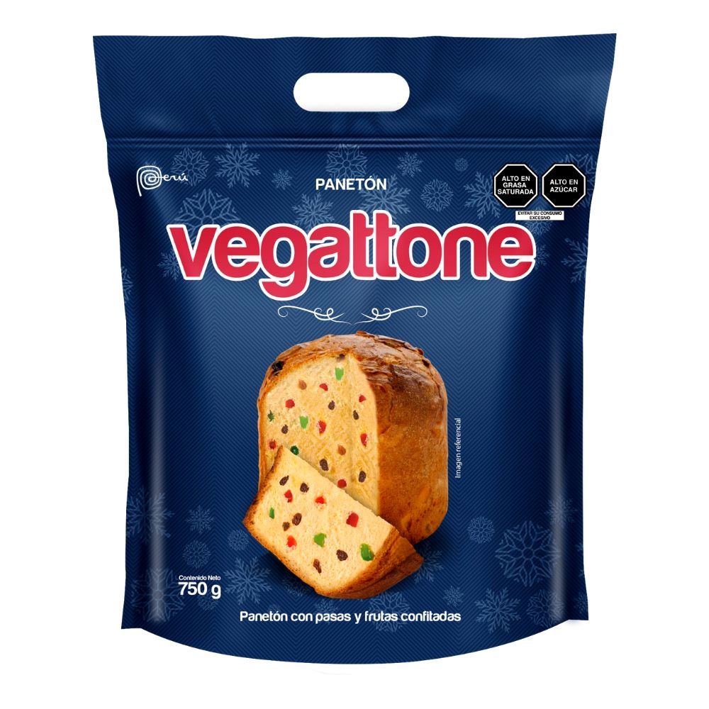 Panetón VEGATTONE Bolsa Ziploc 750g